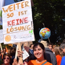 JÖ-lerin auf Demo